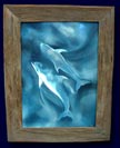 Dolphins in Cloud Reflections